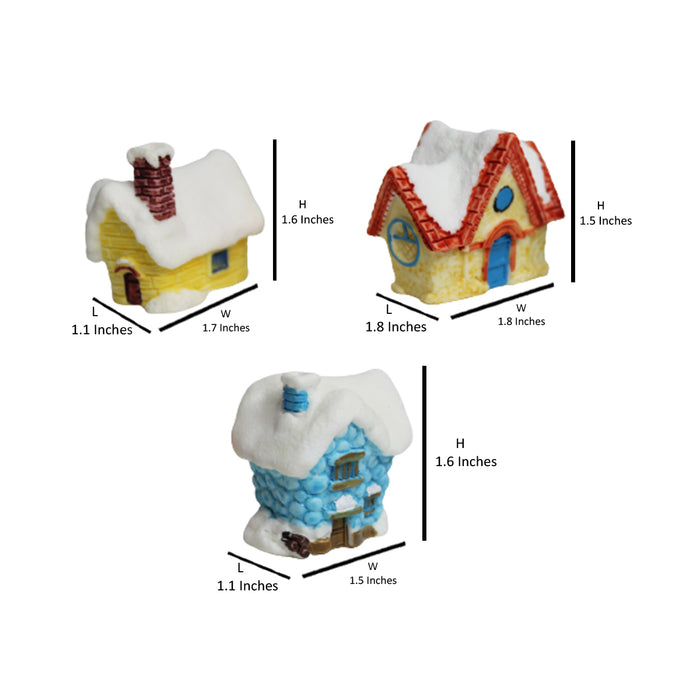 Wonderland Fairyland house (Set of 3)|Miniature toys | Tiny toys |Mini collectibles |Small figures | Miniature dollhouse| Miniature fairy garden accessories| Unique gifts