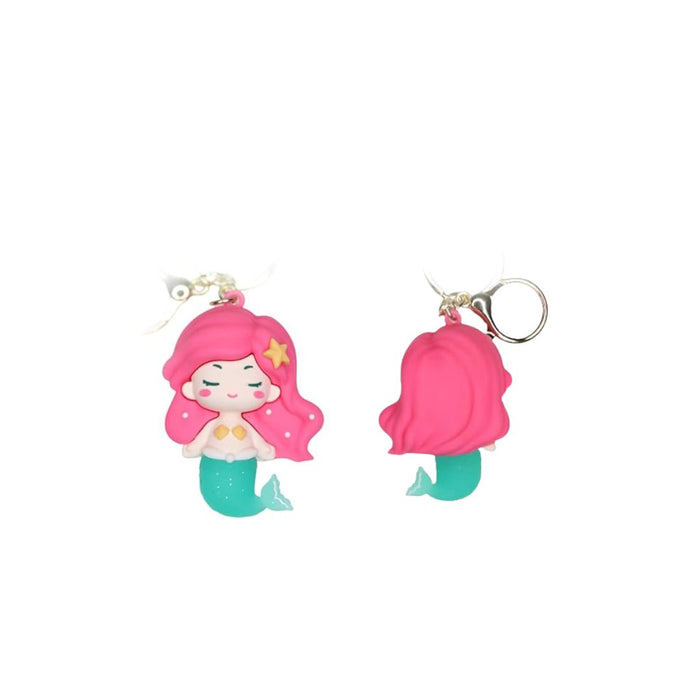Wonderland Kawaii style ( set of 2) Mermaid Dream Keychains with Holder Accessories, Backpack Car Key Chain for Boy Girl
