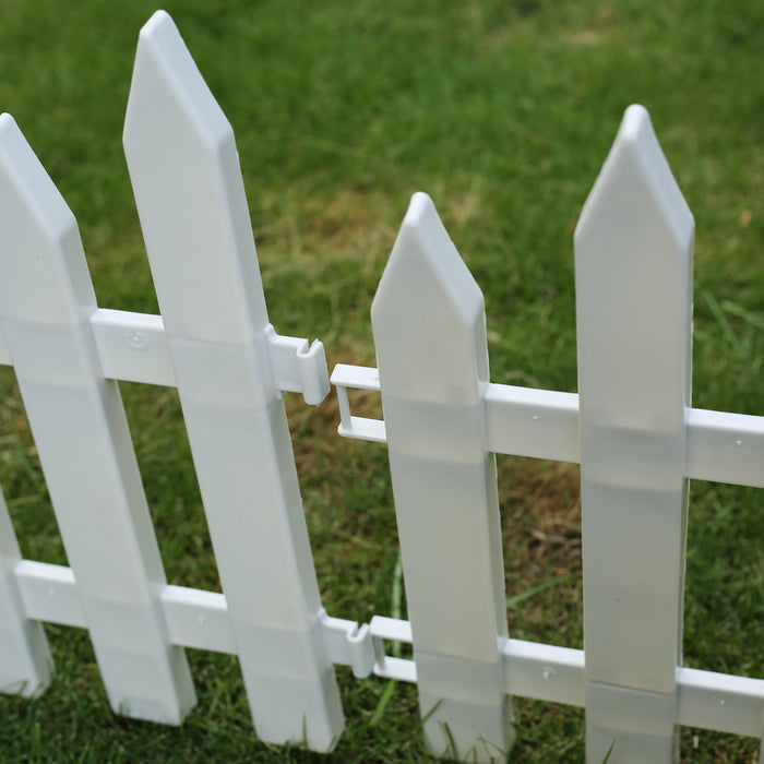 Pack of 4 : PP Picket Fence Self Standing for Indoor/Outdoor Garden
