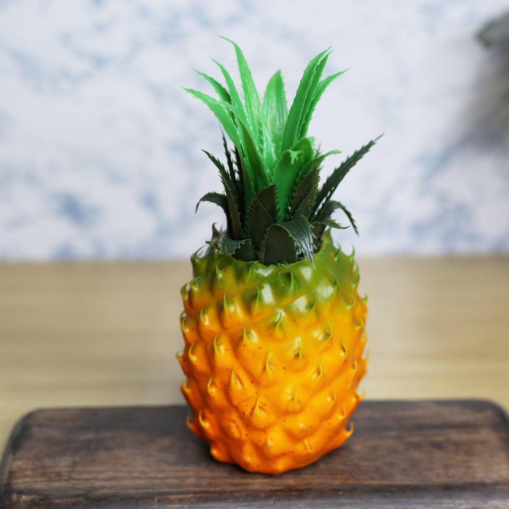 Wonderland Artificial Real Looking Pineapple | Natural Real-looking artificial fruits and vegetables | Matreial PVC | Size Height 8 Inches | Home Decor, Dining Table Display, Hotel Decoration