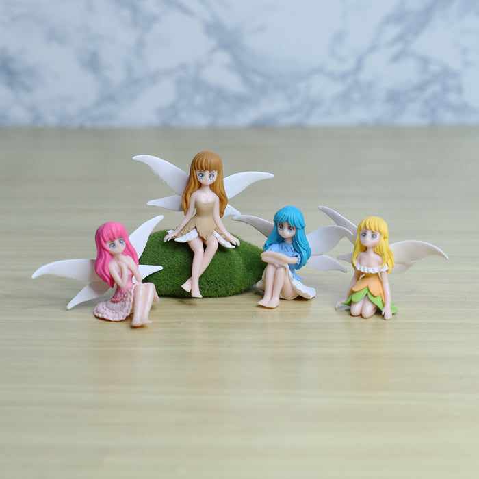 Wonderland Wingsclub Fairy (Set of 4)|Miniature toys | Tiny toys |Mini collectibles |Small figures | Miniature dollhouse| Miniature fairy garden accessories| Unique gifts