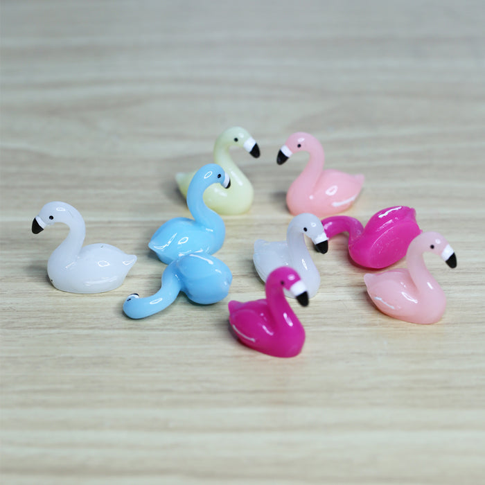 Wonderland Glow swan (set of 10)|Miniature toys | Tiny toys |Mini collectibles |Small figures | Miniature dollhouse| Miniature fairy garden accessories| Unique gifts