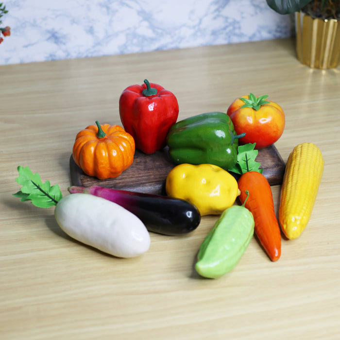 Wonderland Artificial Real Looking vegetables ( set of 10) | Natural Real-looking artificial fruits and vegetables