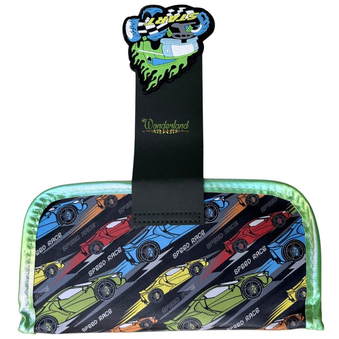 Kids Double Zip Pencil case – Stylish Holographic Design with 3D Rubber Badge