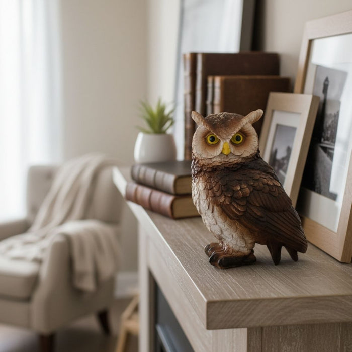 Wonderland Wise Gaze Owl Garden Statue