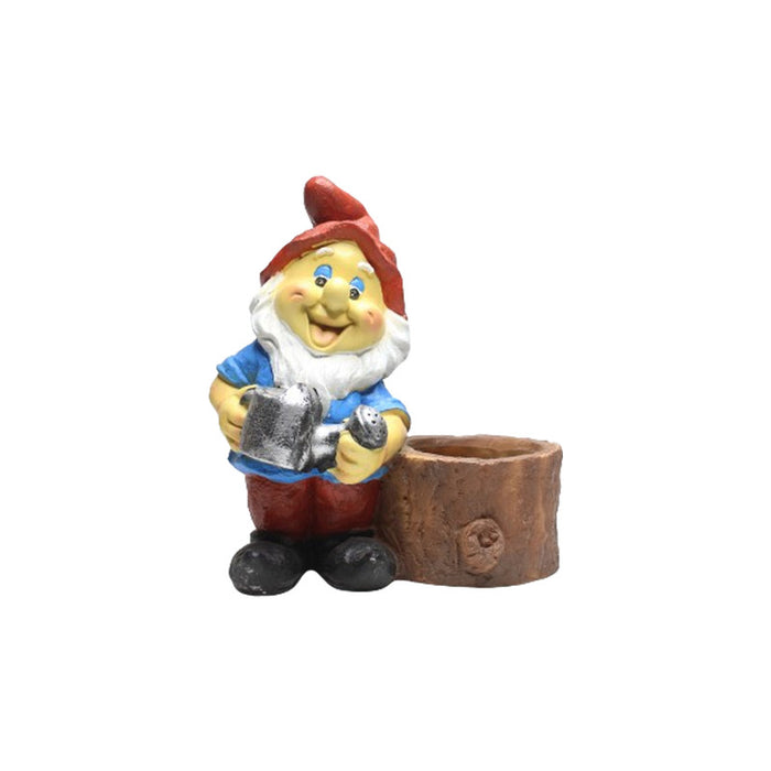 Wonderland Gnome Planter Red Cap|Gnome Flower Pot|Decorative Gnome Planter