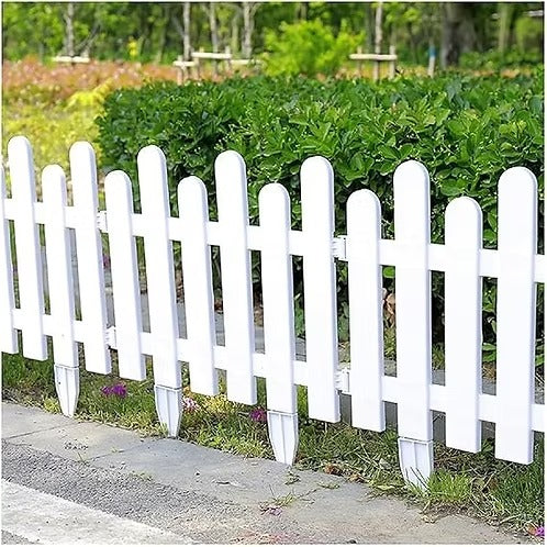 Pvc Picket Fencewhite Plastic Garden Fence  set of 6