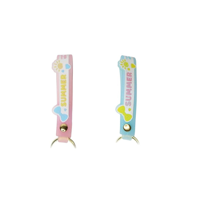 Wonderland Kawaii style ( set of 2) Happy Hug Keychains set of 2 with Holder Accessories, Backpack Car Key Chain for Boy Girl