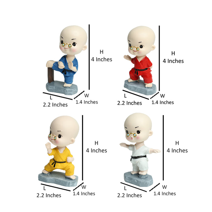 Wonderland ( Set of 4 ) Karate Monk Set| monk statue| home décor| gift articles | gift item