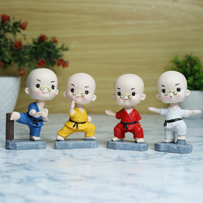 Wonderland ( Set of 4 ) Karate Monk Set| monk statue| home décor| gift articles | gift item