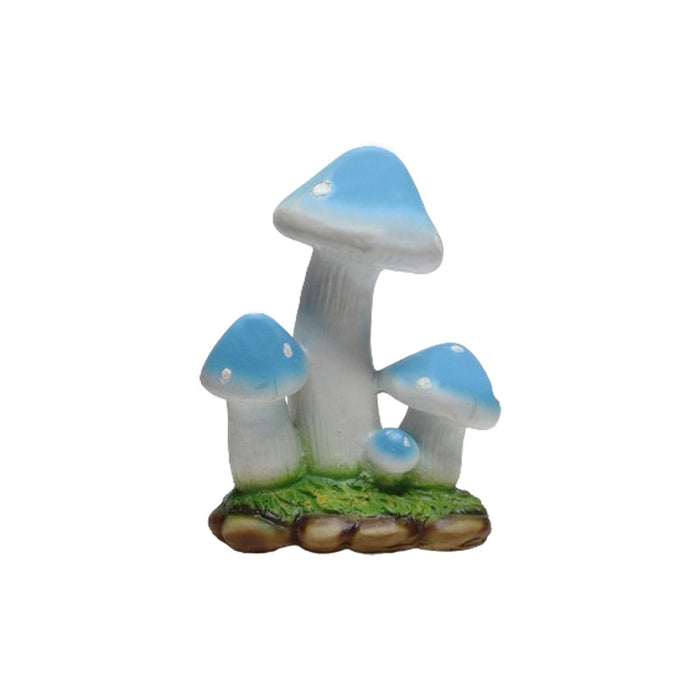 Wonderland resin mushroom garden décor in blue | garden statue |Resin mushroom statue|Decorative garden mushroom