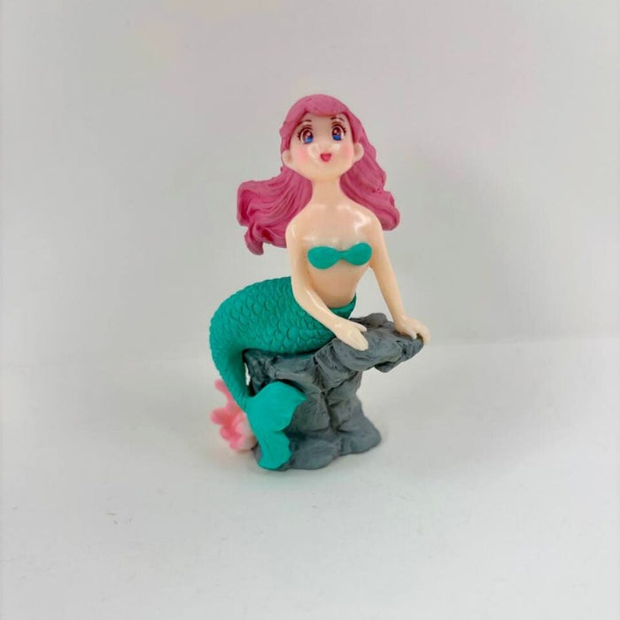 Wonderland 4-Pack Miniature Mermaid Figurines Set - Colorful Resin Decor for Fairy Garden, Dollhouse, and Terrariums