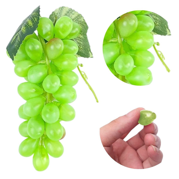 Wonderland Decorative Artificial Grape Assortment (Set of 6 Bunches - Red, Black, Green)