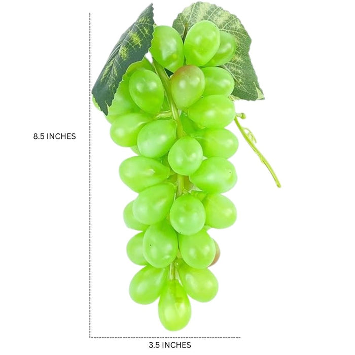 Wonderland set of 6-  Artificial  Green  Grapes Bunches, Lifelike Artificial Grapes, Fake Grape Bundle for Vine Decoration, Wine Kitchen Garland Decor, Faux Fruit Props
