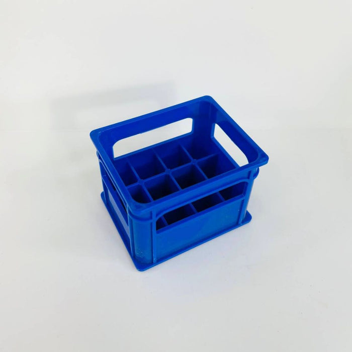 Wonderland set of 4- Multi-Color Heavy Duty Plastic Bottle Crates | Stackable Beverage Storage & Utility Baskets (6-Pack Assorted Colors)