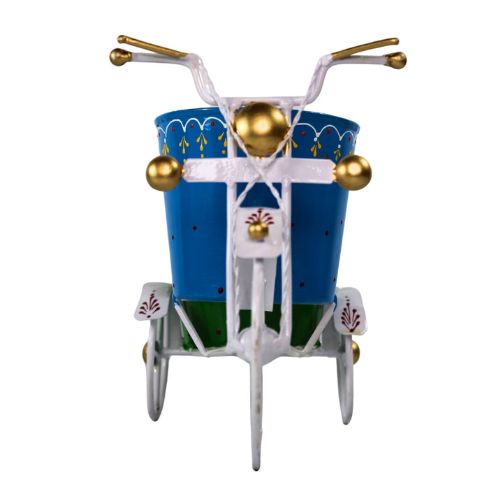 Wonderland Bicycle Pot Stand With Two Attached  Buckets - Flower Display Stand for Patio Deck Garden Lawn - Outdoor Flower Pots Stand Plant Accessories