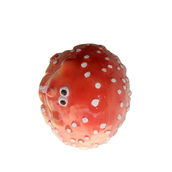 Whimsical Smiling Mushroom Garden Statue with Snail Accent – Outdoor Lawn Decor