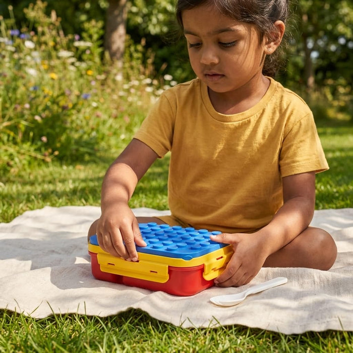 Kids- 1150 ml plastic Lunch Box Blue Tiffin Box (price per pc)|Leak-Proof Tiffin Box for Kids | Premium School and Picnic Lunch Box