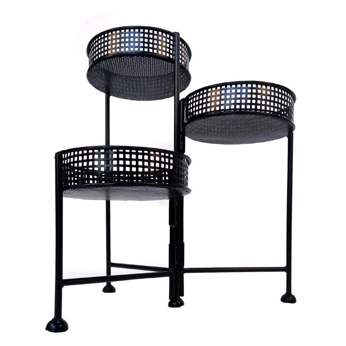 3-Tier Folding Metal Plant Stand & Display Rack
