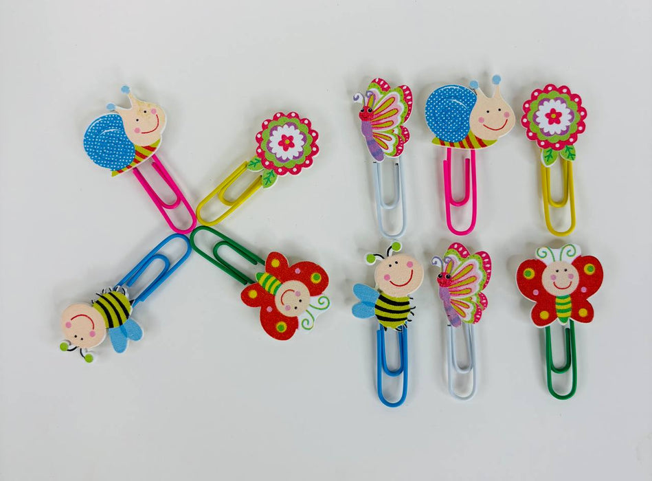 Wonderland 10 Pcs Adorable Animal & Flower Decorative Paper Clips - Perfect for Planners, Diaries, and Crafts