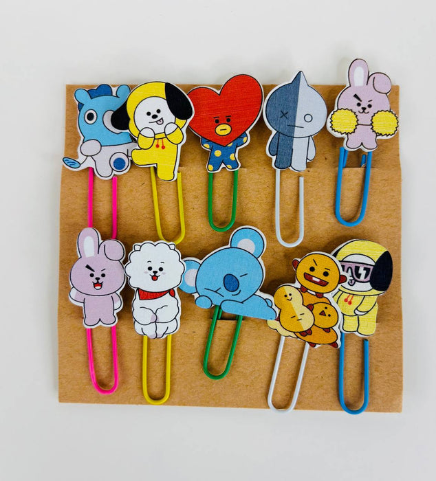 Wonderland set of 10 Character Paper Clips | Inspired Kawaii Stationery for Students & Fans