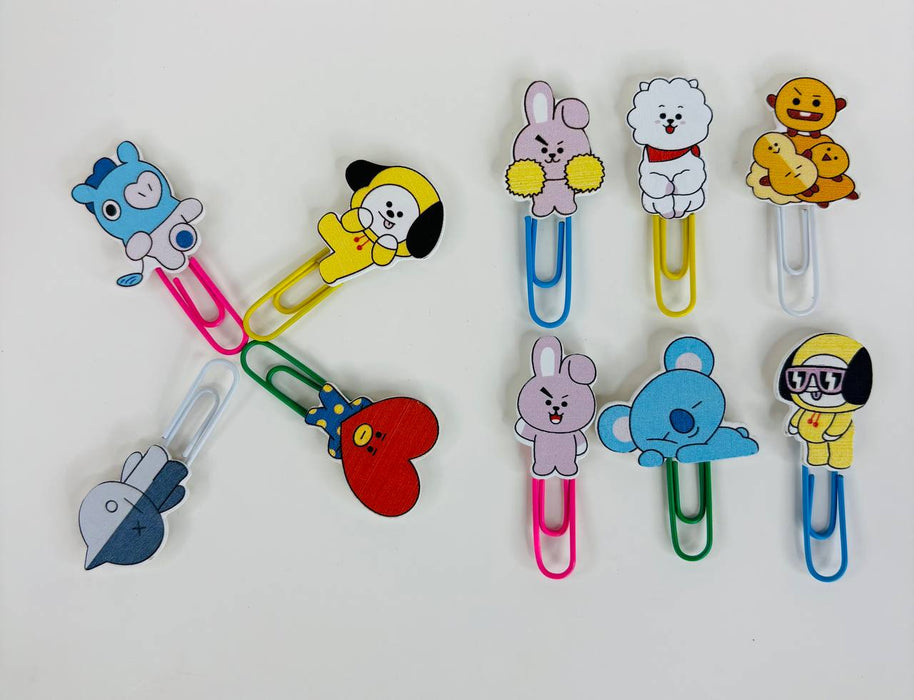 Wonderland set of 10 Character Paper Clips | Inspired Kawaii Stationery for Students & Fans