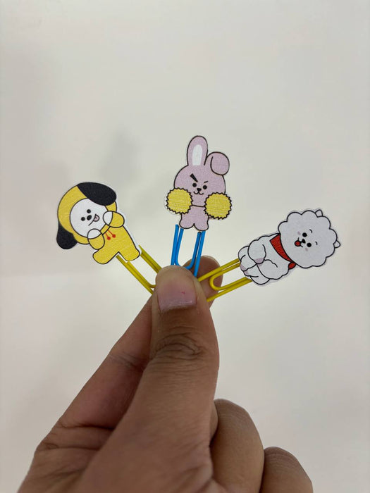 Wonderland set of 10 Character Paper Clips | Inspired Kawaii Stationery for Students & Fans