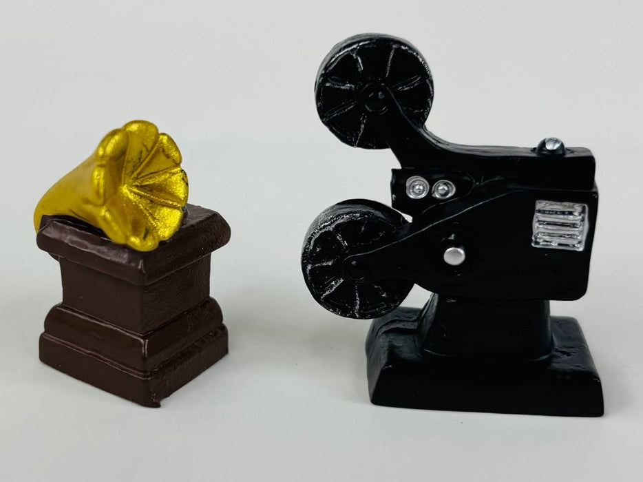 Wonderland se of 2 Miniature Vintage Film Set - Retro Media Collectibles | Desk Decor | Dollhouse Accessories