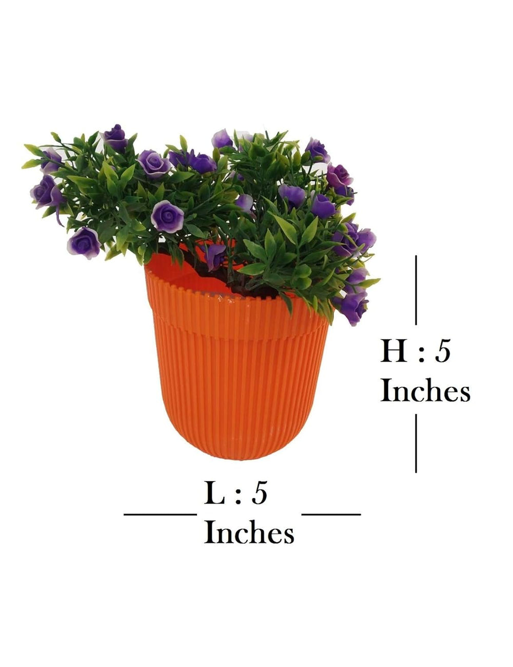 (Set of 2 Orange French Plastic Garden Pot