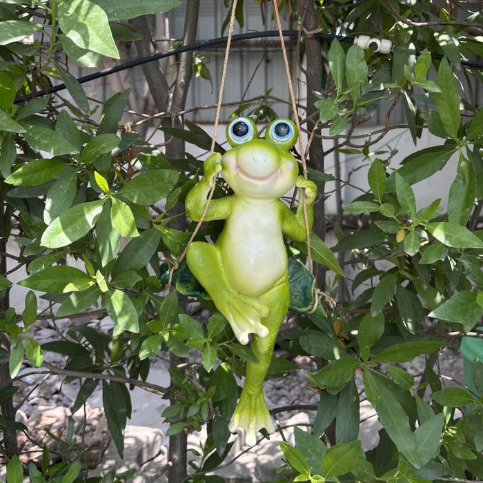 Joyful Jungle Jumper Frog - Adorable Swinging Garden & Patio Décor