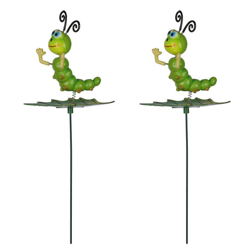 Two Decorative catepillar garden sticks
