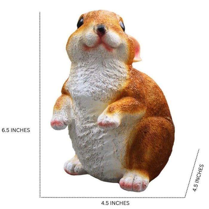 Rabbit Figurines/Statues for Home, Garden & Balcony Decor- White, Grey , Brown- Single pc