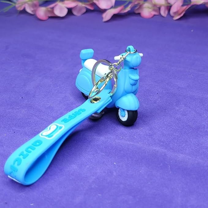 Wonderland Electric Scooter [Blue]Kechains, Cartoon Style Keychain & Bag Charms Fun & Functional Accessories for Bags and Keys