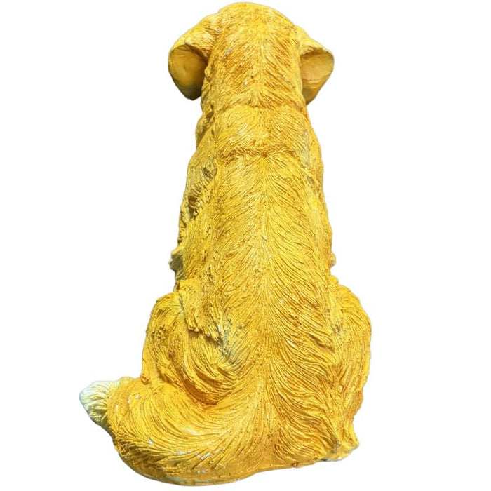 Realistic Sitting Dog Garden Statue