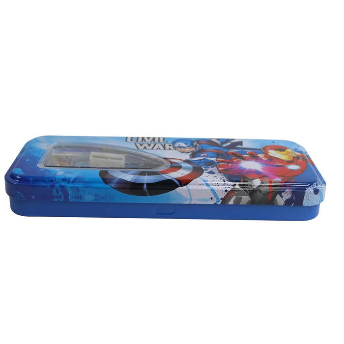 Cartoon Design Metal Pencil Box for School Kids with Multiplication Tables 2 Pencils 1 Sharpener 1 Earser 1 Scale - 03