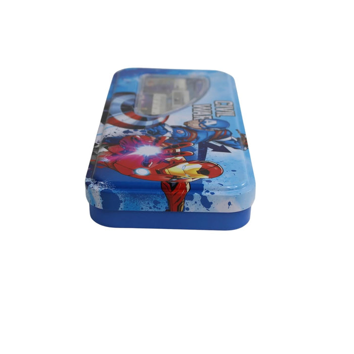 Cartoon Design Metal Pencil Box for School Kids with Multiplication Tables 2 Pencils 1 Sharpener 1 Earser 1 Scale - 03