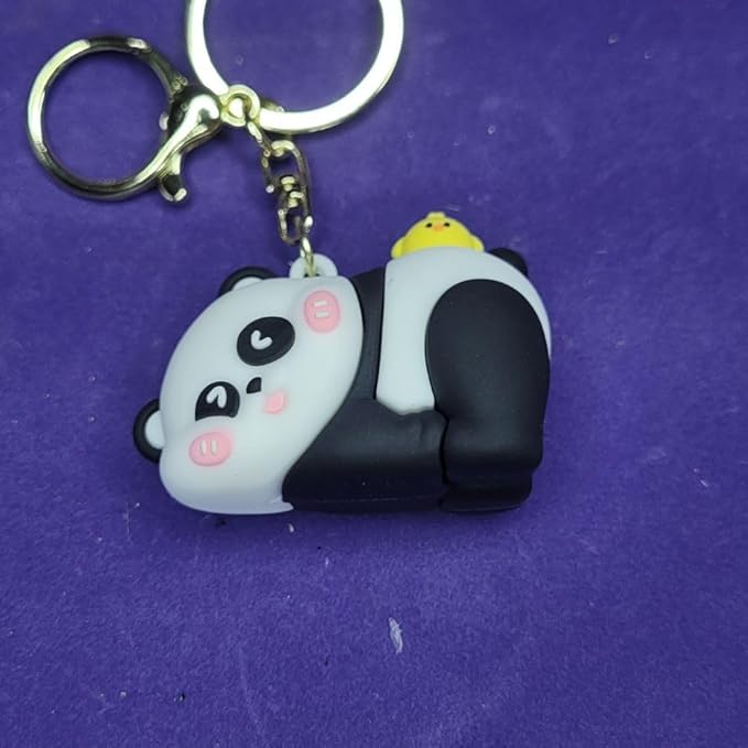 Wonderland Happy Panda?Prone Position?Kechains, Cartoon Style Keychain & Bag Charms Fun & Functional Accessories for Bags and Keys