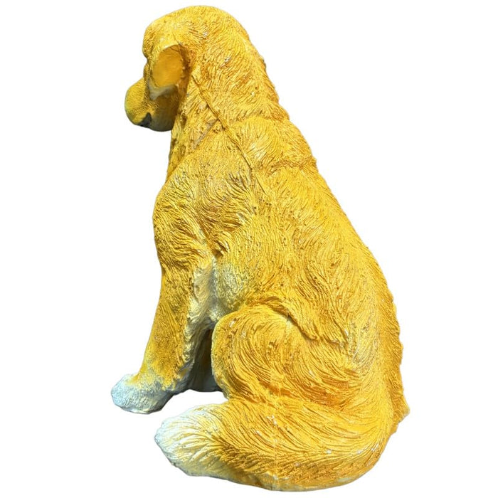 Realistic Sitting Dog Garden Statue