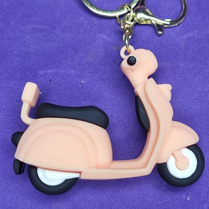 Wonderland Electric Scooter [Peach]Kechains, Cartoon Style Keychain & Bag Charms Fun & Functional Accessories for Bags and Keys