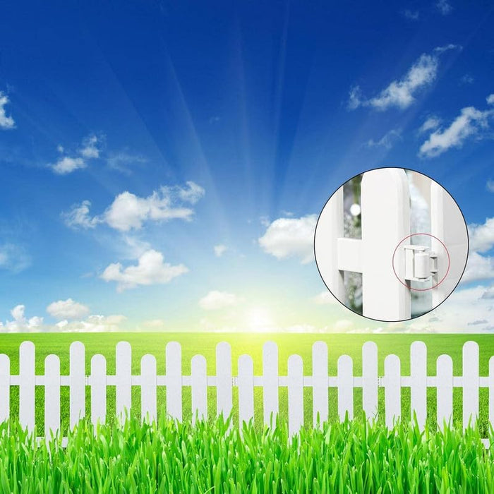 Wonderland 1.3 Feet Tall (Pack of 6) with Spikes for Soil Insert Decorative White Plastic Garden Fence | 7.8 Feet Running Feet Fence Coverage | Boundary for Lawns, Pathway, Flower Beds, Home Garden