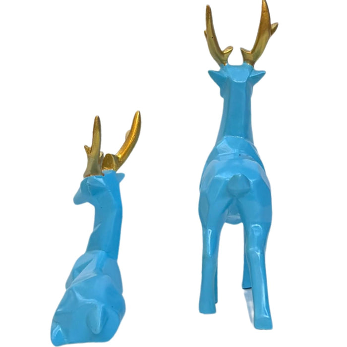 Modern Geometric Deer Statues