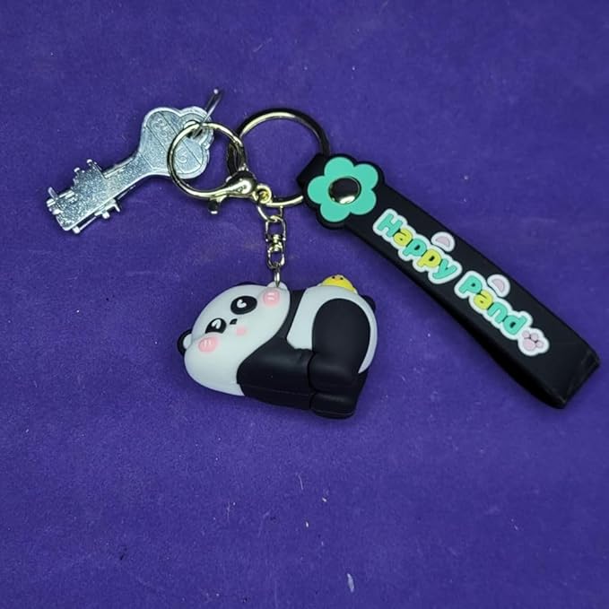 Wonderland Happy Panda?Prone Position?Kechains, Cartoon Style Keychain & Bag Charms Fun & Functional Accessories for Bags and Keys