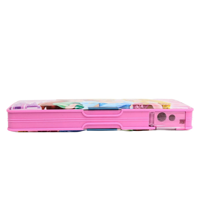  Multipurpose Pencil Box with Dual Sharpener and Magnetic Lock for School Kids (Cinderella)