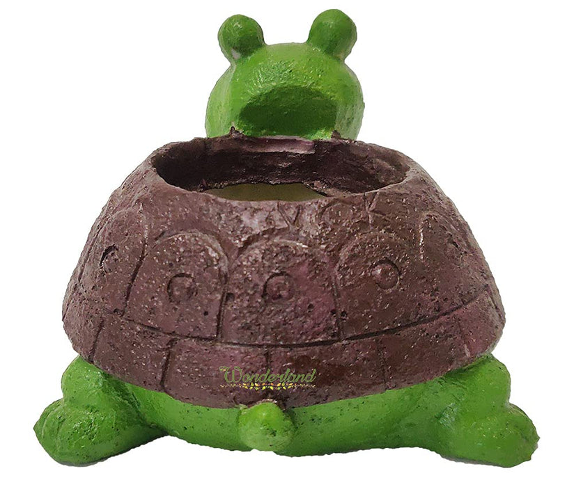 Wonderland Garden Arts and Craft Wonderland Turtle Shape Succulent Planter for Indoor/ Outdoor (for Succulents and Small Plants), 1 Piece