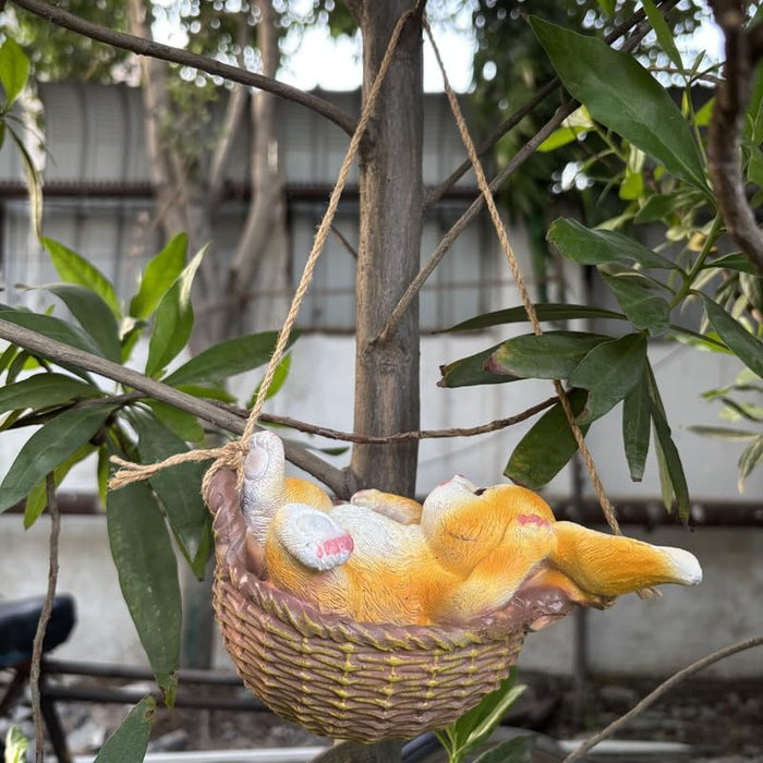 Enchanted Blossom Bunny Swing - Adorable Creature Garden Décor