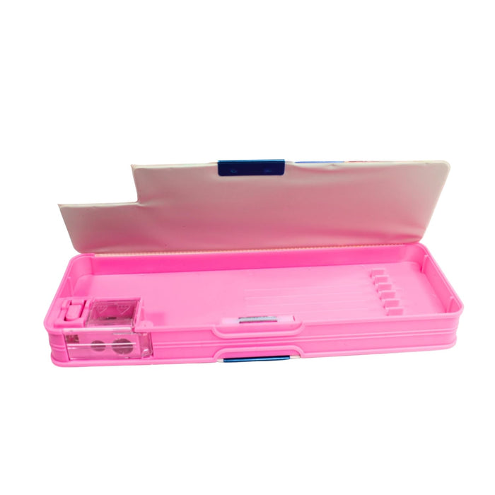  Multipurpose Pencil Box with Dual Sharpener and Magnetic Lock for School Kids (Cinderella)
