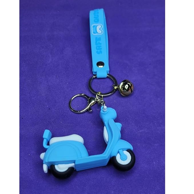 Wonderland Electric Scooter [Blue]Kechains, Cartoon Style Keychain & Bag Charms Fun & Functional Accessories for Bags and Keys