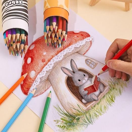 Wonderland Pencil Colors Set 24 Colors | box Gift Stationery Set Giraffe desing Printing Students Painting rainbow Color Pencil|Giraffe desing