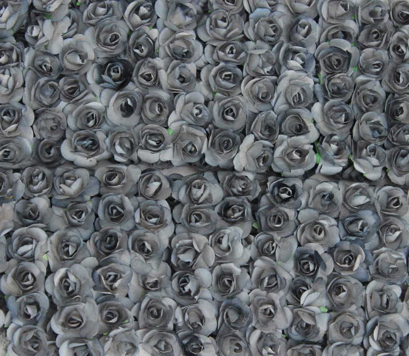 Artificial Flower with Flexible Wire Stem | Lightweight Foam Flower Decoration | 144 Pc (Grey) | Perfect for Cake Toppers, Crafts, Bouquets & DIY Décor