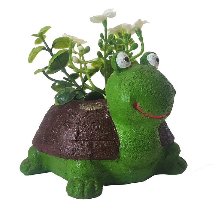 Wonderland Garden Arts and Craft Wonderland Turtle Shape Succulent Planter for Indoor/ Outdoor (for Succulents and Small Plants), 1 Piece